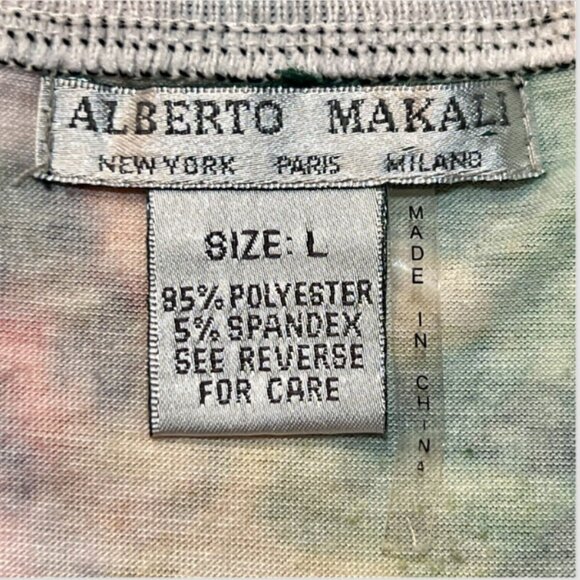 Alberto Makali - Orange Leopard and Volcanic Lava Print Short Sleeve Tee Shirt - Picture 13 of 16